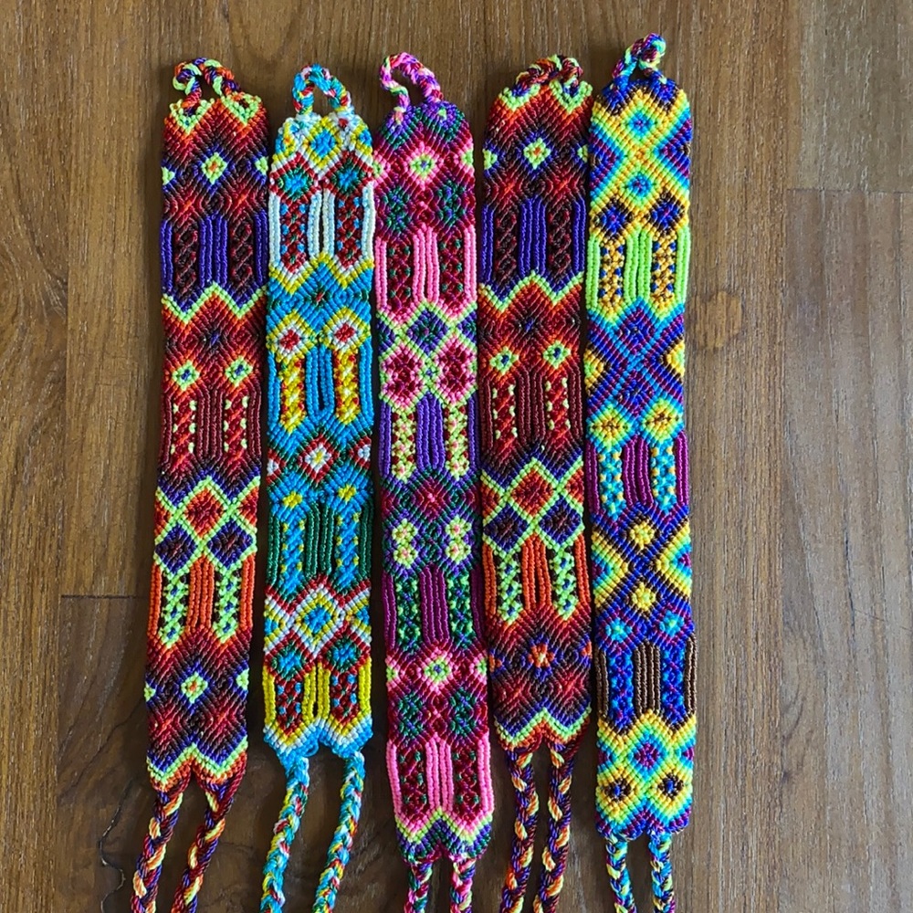 Woven Mexican Bracelets - Set of 5